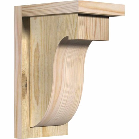 Ekena Millwork Del Monte Rough Sawn Corbel w/Backplate, Douglas Fir, 6"W x 8"D x 12"H COR06X08X12DEL01RDF